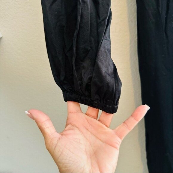 Back Label Wellness Wear Ballet Dress Long Sleeves Egyptian Cotton Midnight Sz S - Picture 8 of 11